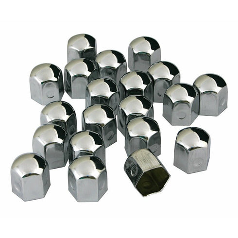 Ornamente prezoane metal cromat 20buc - Hex 19mm - Crom